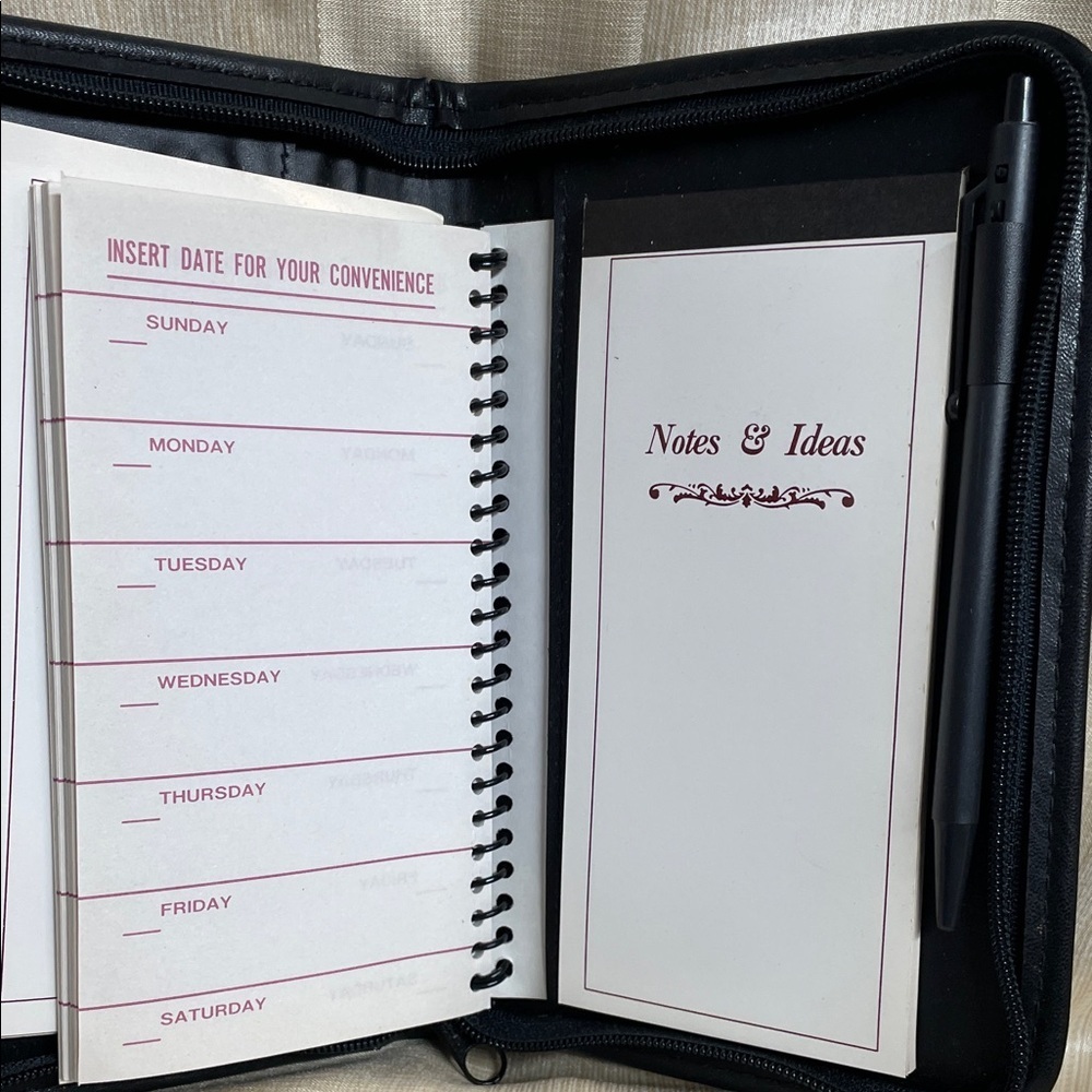 Leather Look Black Home Office Planner with 18-Month Calendar & Wax Seal Kit - Picture 5 of 8